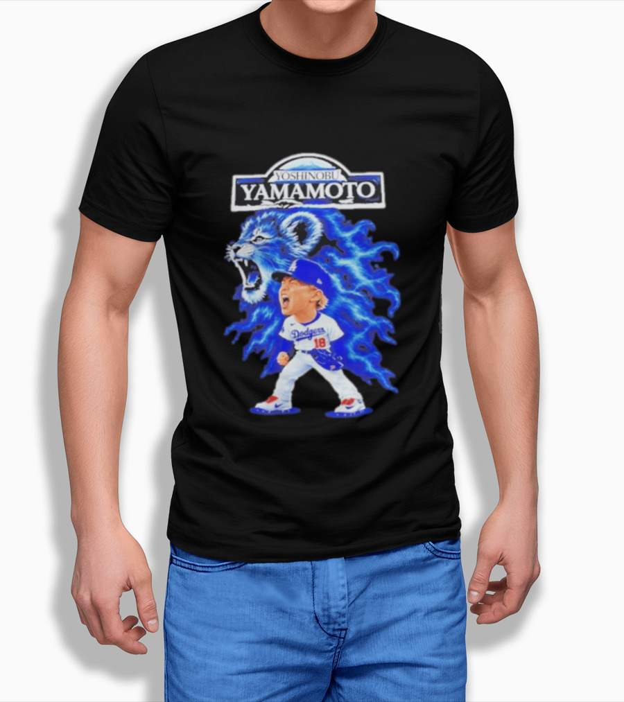 Yoshinobu Yamamoto Los Angeles Dodgers Baby Lion T-Shirt