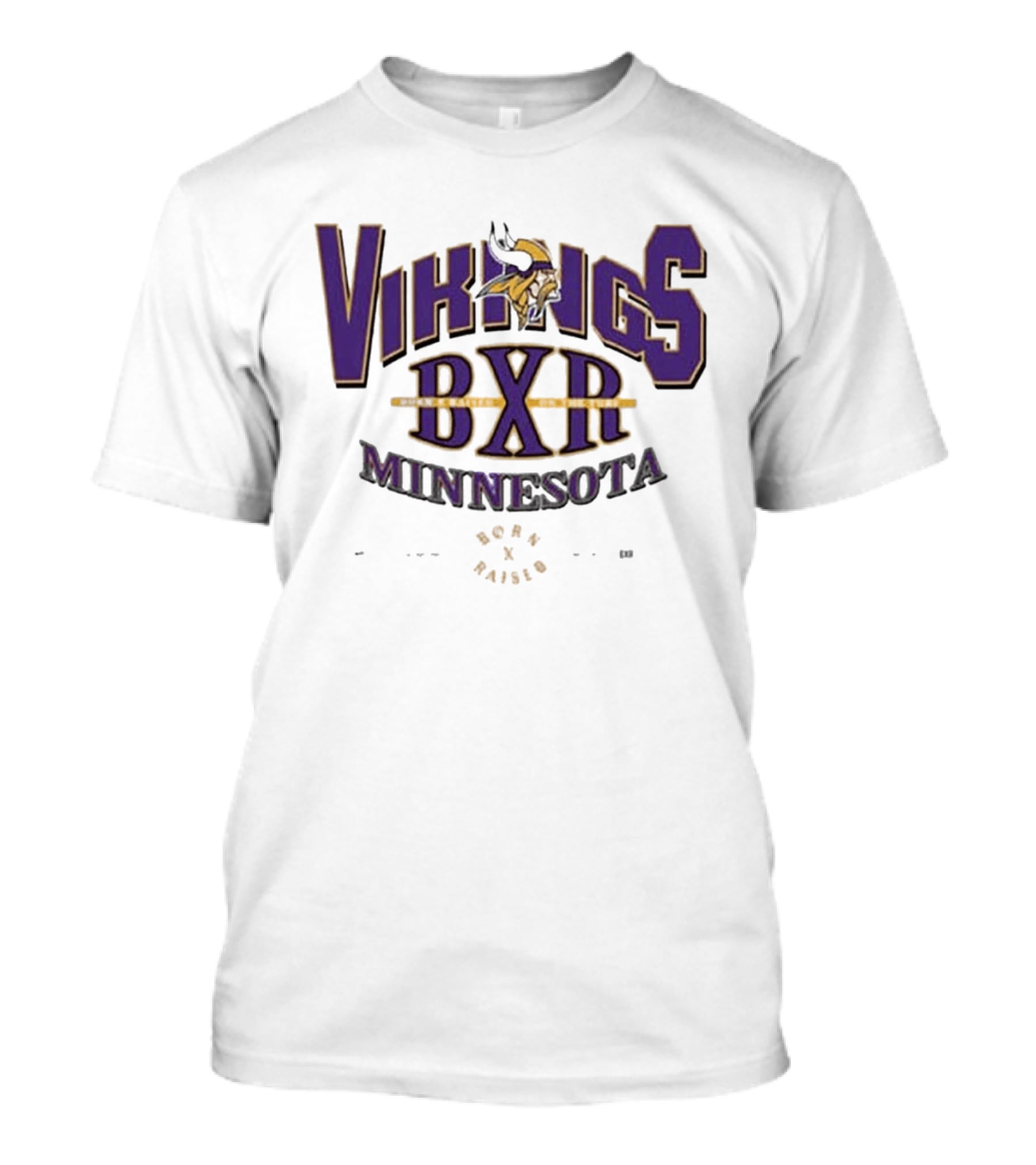 Minnesota Vikings BXR Born X Raised Football Sports T-Shirt