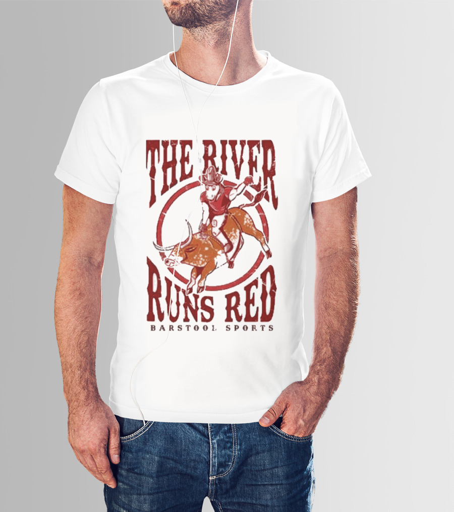 The River Runs Red Barstool Sports Oklahoma Sooners Beat Texas Longhorns 2026 T-Shirt