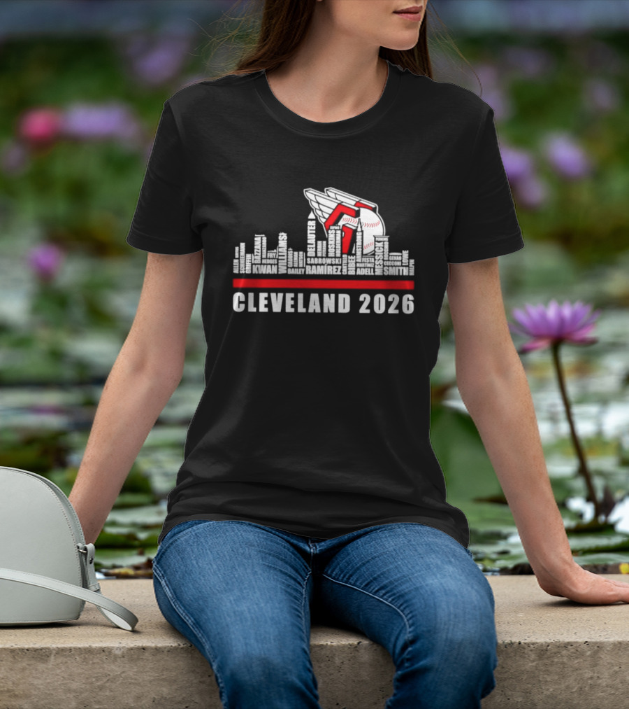 Cleveland Guardians 2026 Skyline Baseball T-Shirt