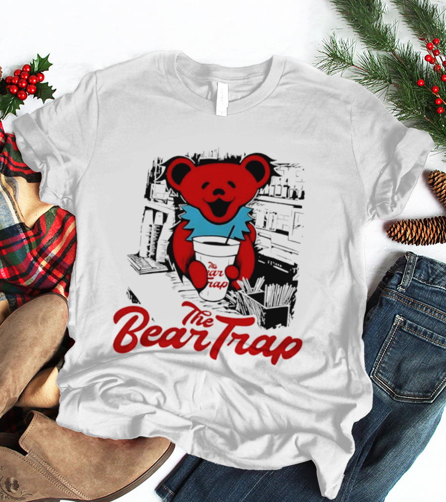 The Bear Trap Grateful Dead Dancing Bear Vintage Barista Vibes T-Shirt