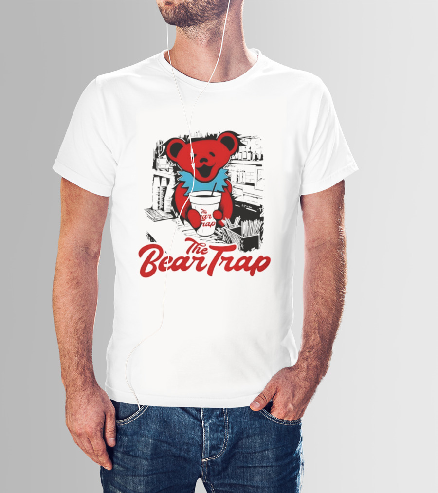 The Bear Trap Grateful Dead Dancing Bear Vintage Barista Vibes T-Shirt