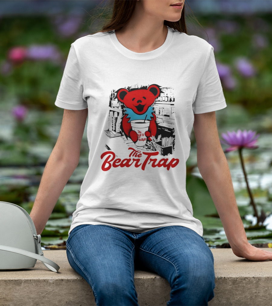 The Bear Trap Grateful Dead Dancing Bear Vintage Barista Vibes T-Shirt