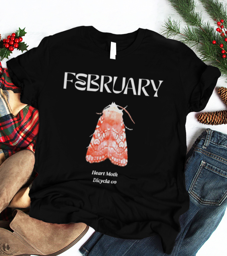 February Heart Moth Dicycla Oo Butterfly Entomology T-Shirt