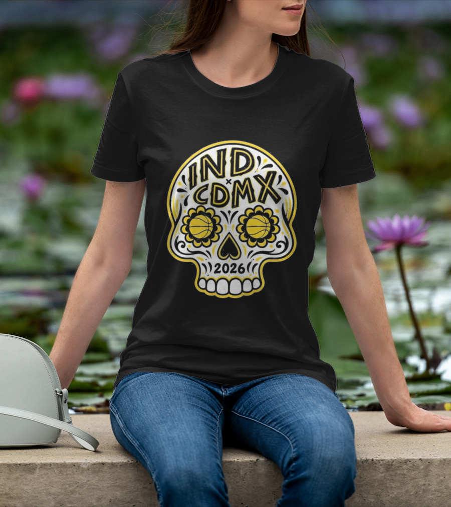 IND CDMX 2026 Basketball Skull Motif T-Shirt