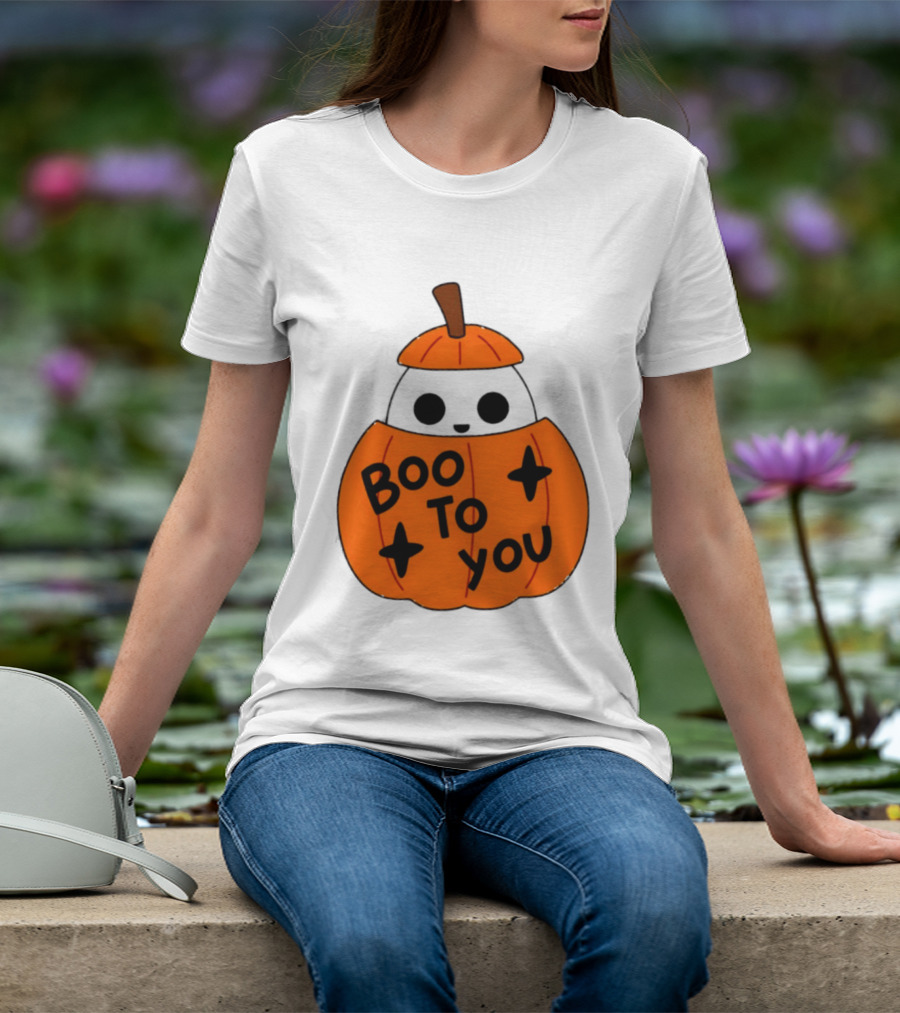 Boo To You 2026 Halloween Ghost In Pumpkin T-Shirt