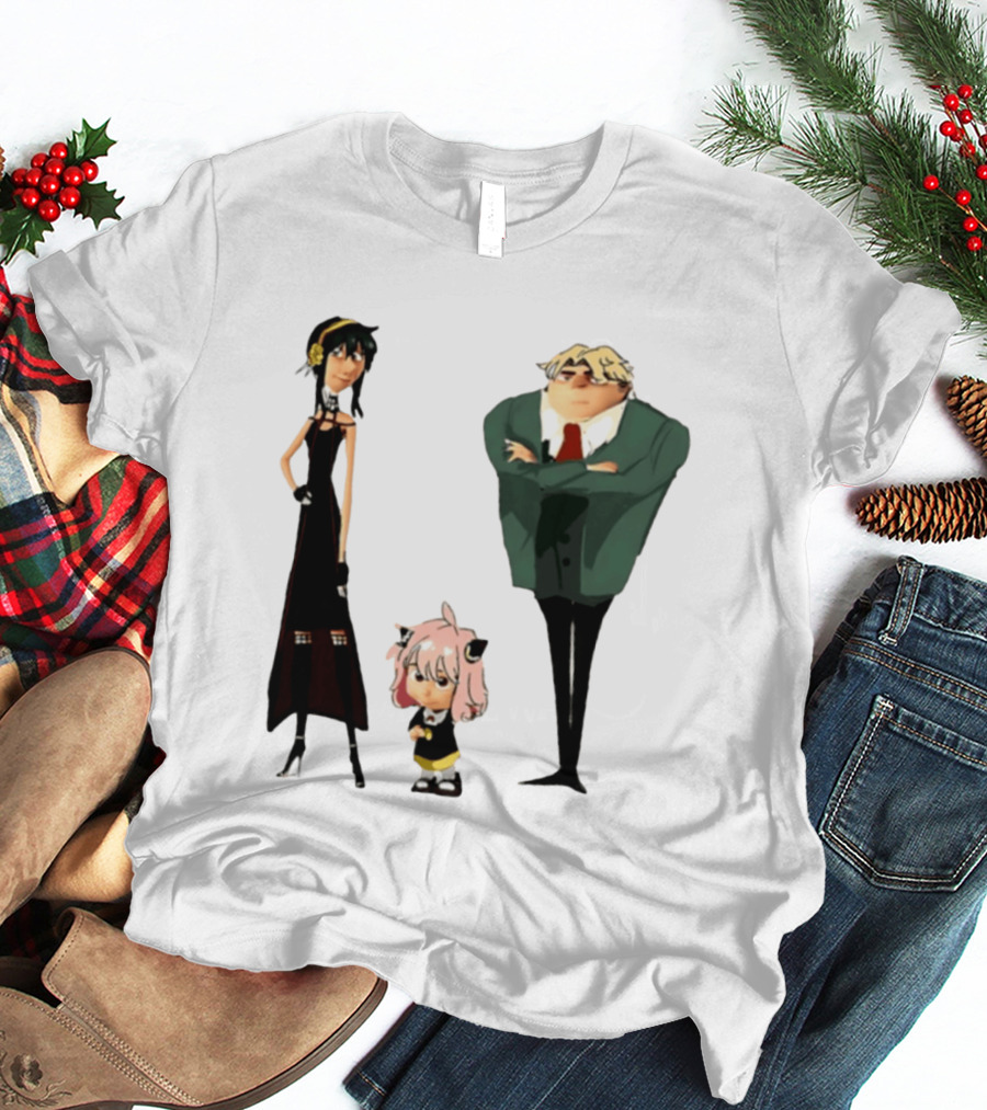 Despicable Me Spy X Family Crossover Cartoon Characters Meme T-Shirt