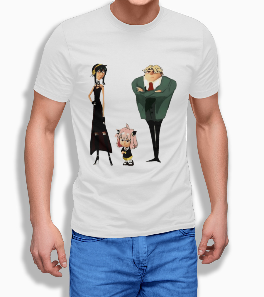Despicable Me Spy X Family Crossover Cartoon Characters Meme T-Shirt