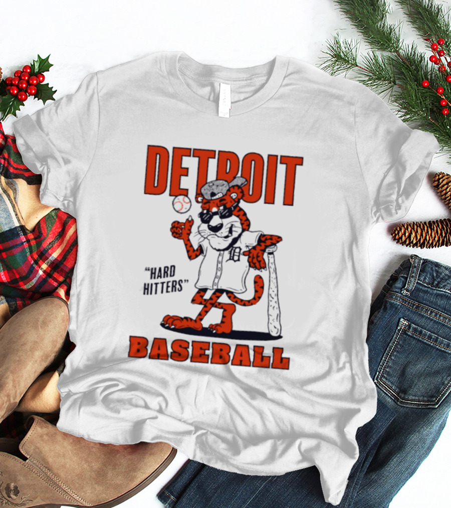 Detroit Baseball Hard Hitters Tiger MLB T-Shirt