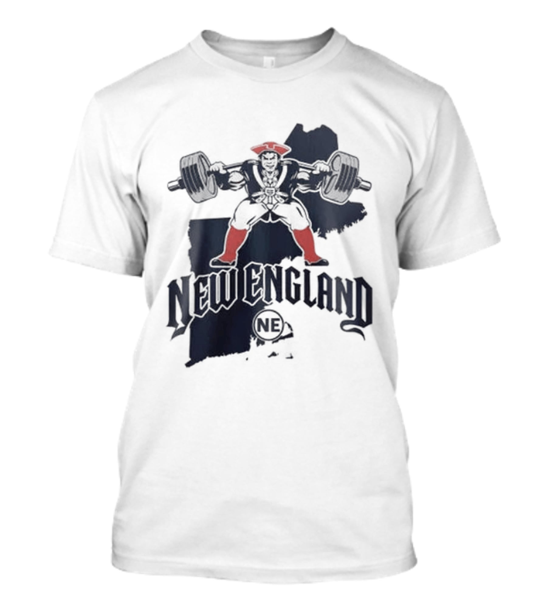 New England Patriots Warrior Map 2026 White NFL NE T-Shirt