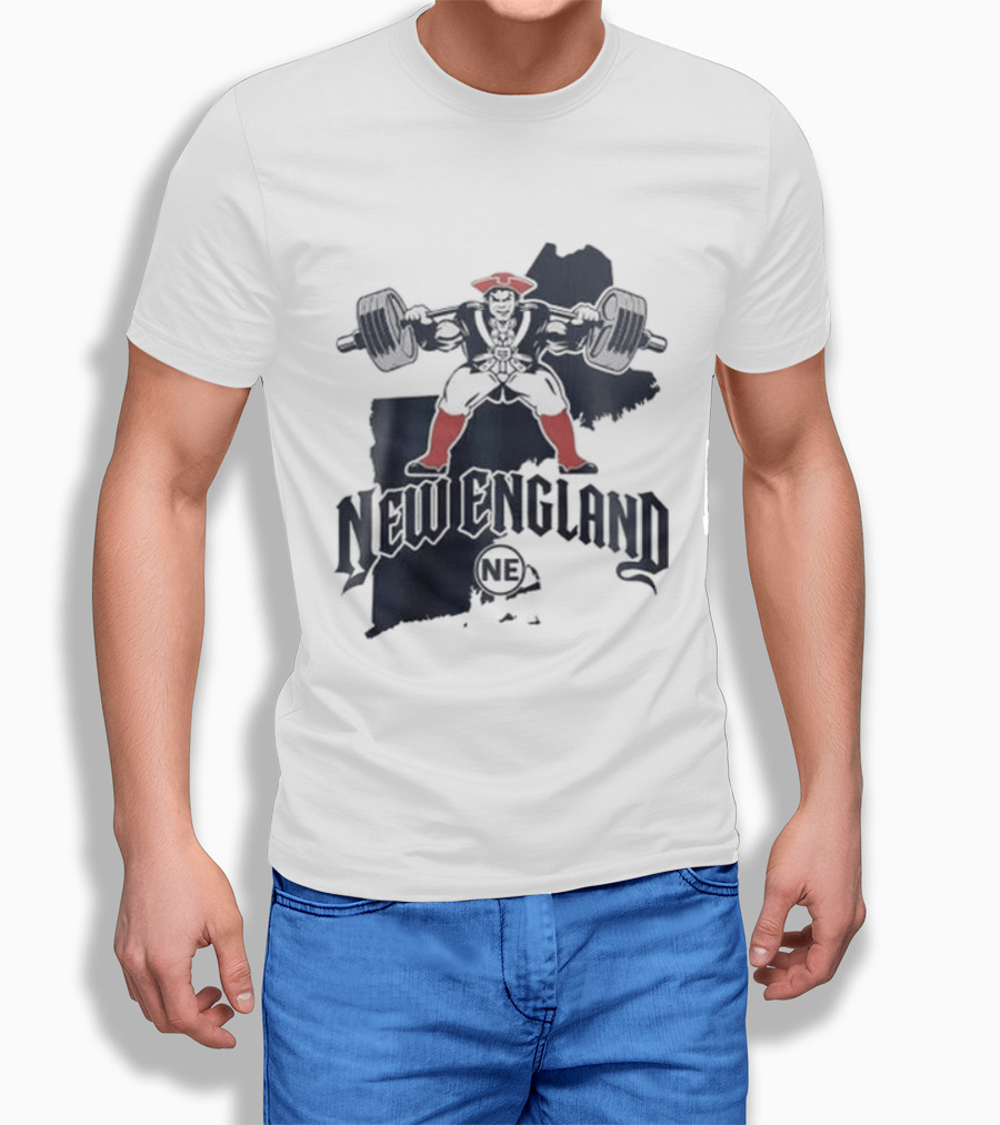 New England Patriots Warrior Map 2026 White NFL NE T-Shirt