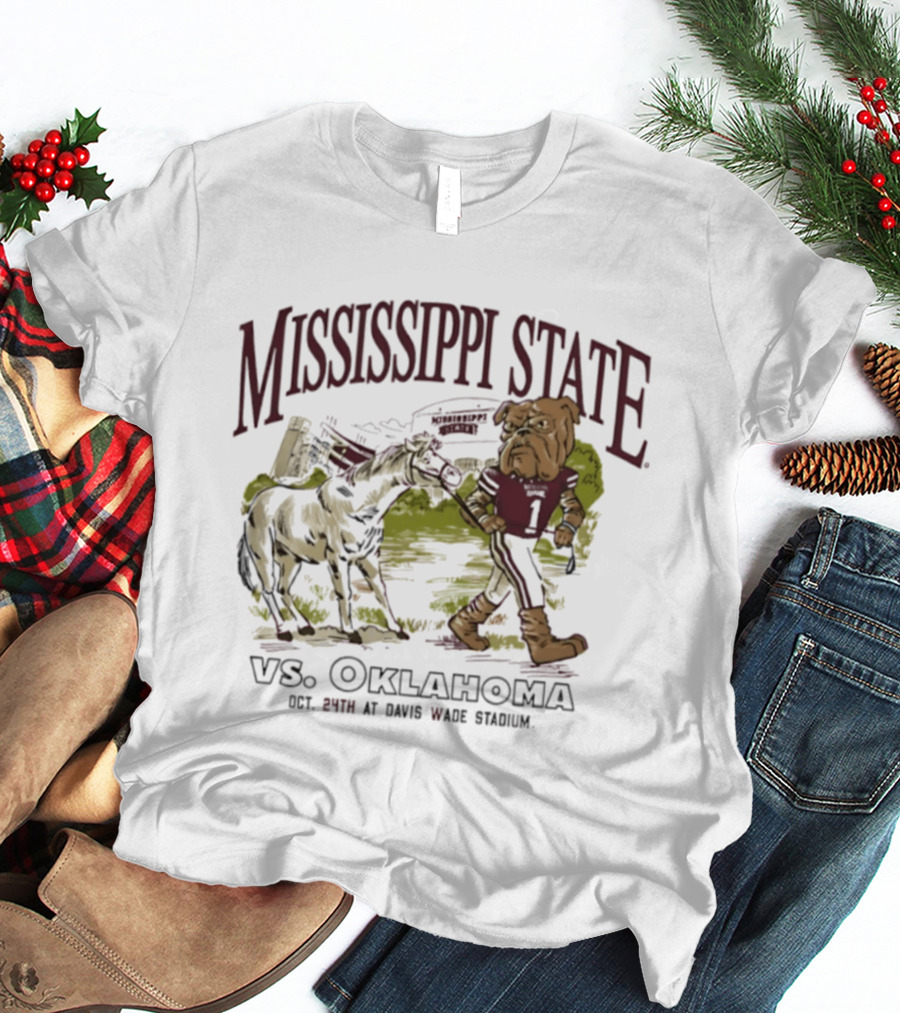 Mississippi State Vs Oklahoma 2026 Game Day At Davis Wade Stadium T-Shirt