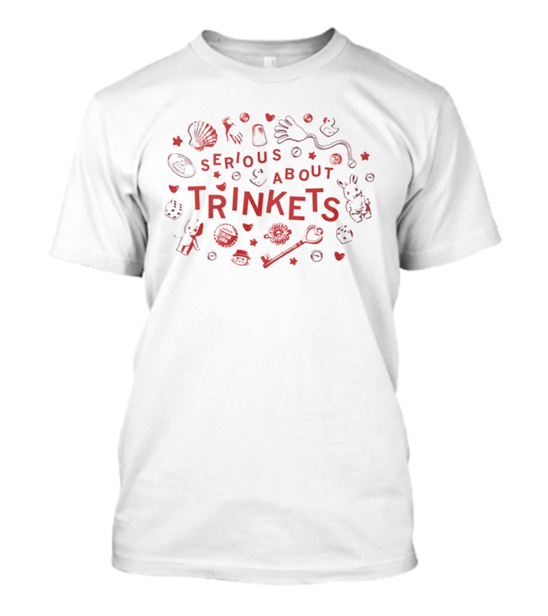 Serious About Trinkets Unique Everyday Whimsical Symbols And Shapes T-Shirt