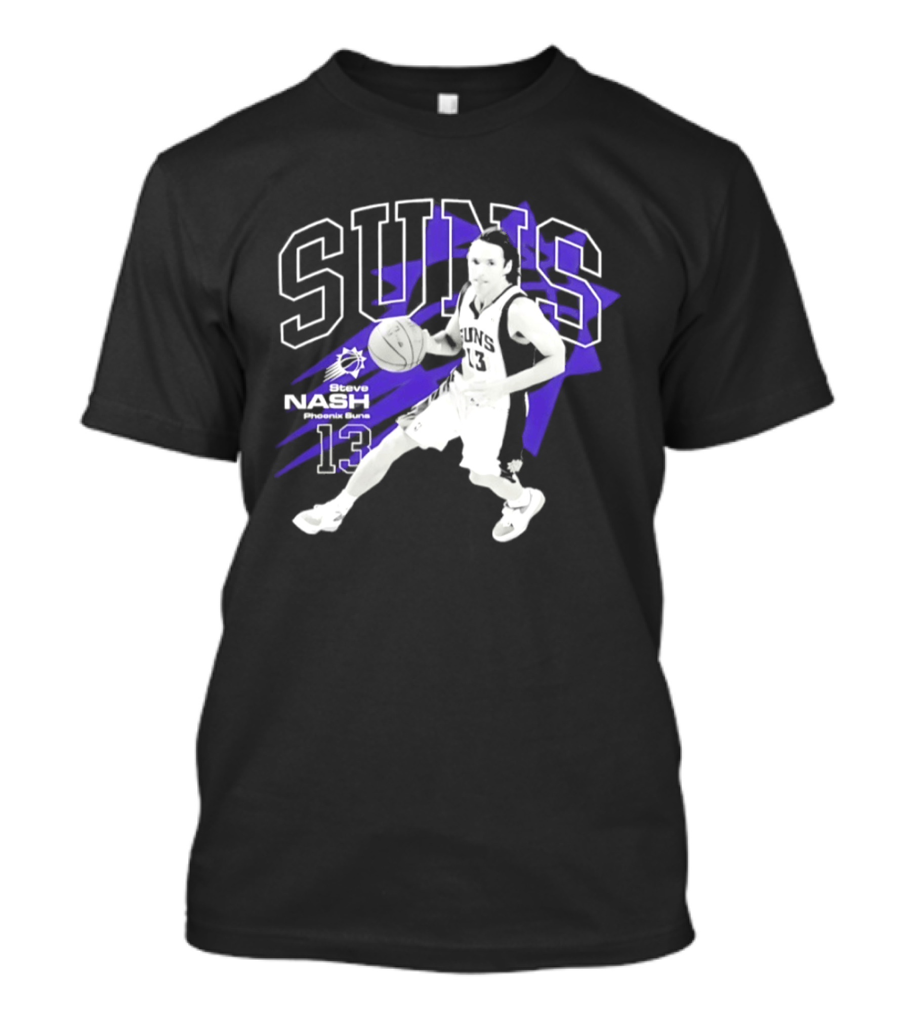 Phoenix Suns Steve Nash Number 13 Hardwood Classic Basketball Player T-Shirt