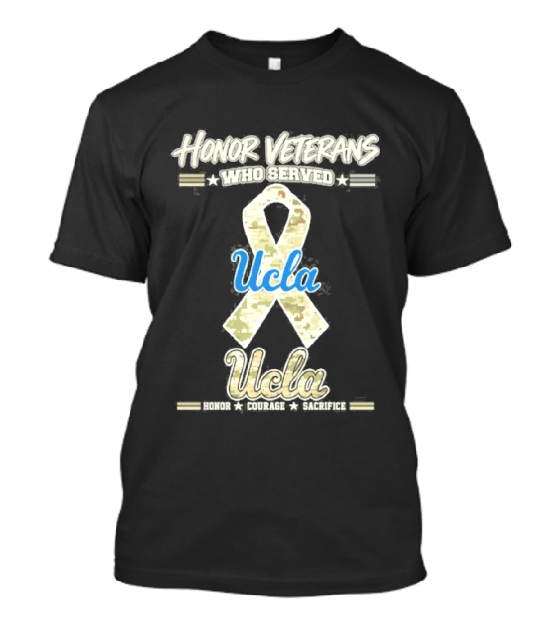UCLA Bruins Honor Veterans Camo Ribbon Veterans Day T-Shirt