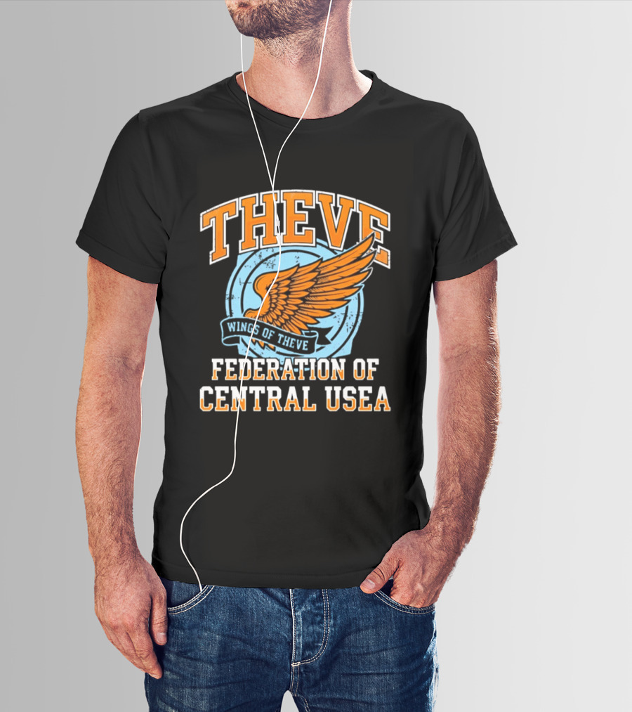 Wings Of Theve Federation Of Central Usea Emblem With Orange Wings T-Shirt