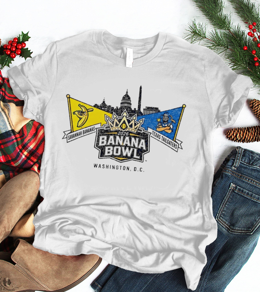 Savannah Bananas Vs Texas Tailgaters Banana Bowl 2026 Washington D.C. T-Shirt