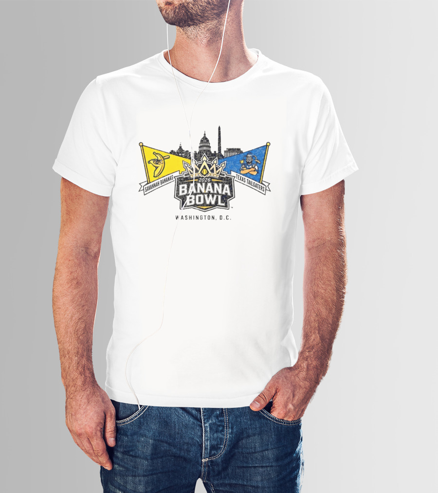 Savannah Bananas Vs Texas Tailgaters Banana Bowl 2026 Washington D.C. T-Shirt