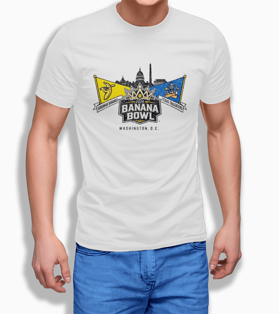 Savannah Bananas Vs Texas Tailgaters Banana Bowl 2026 Washington D.C. T-Shirt