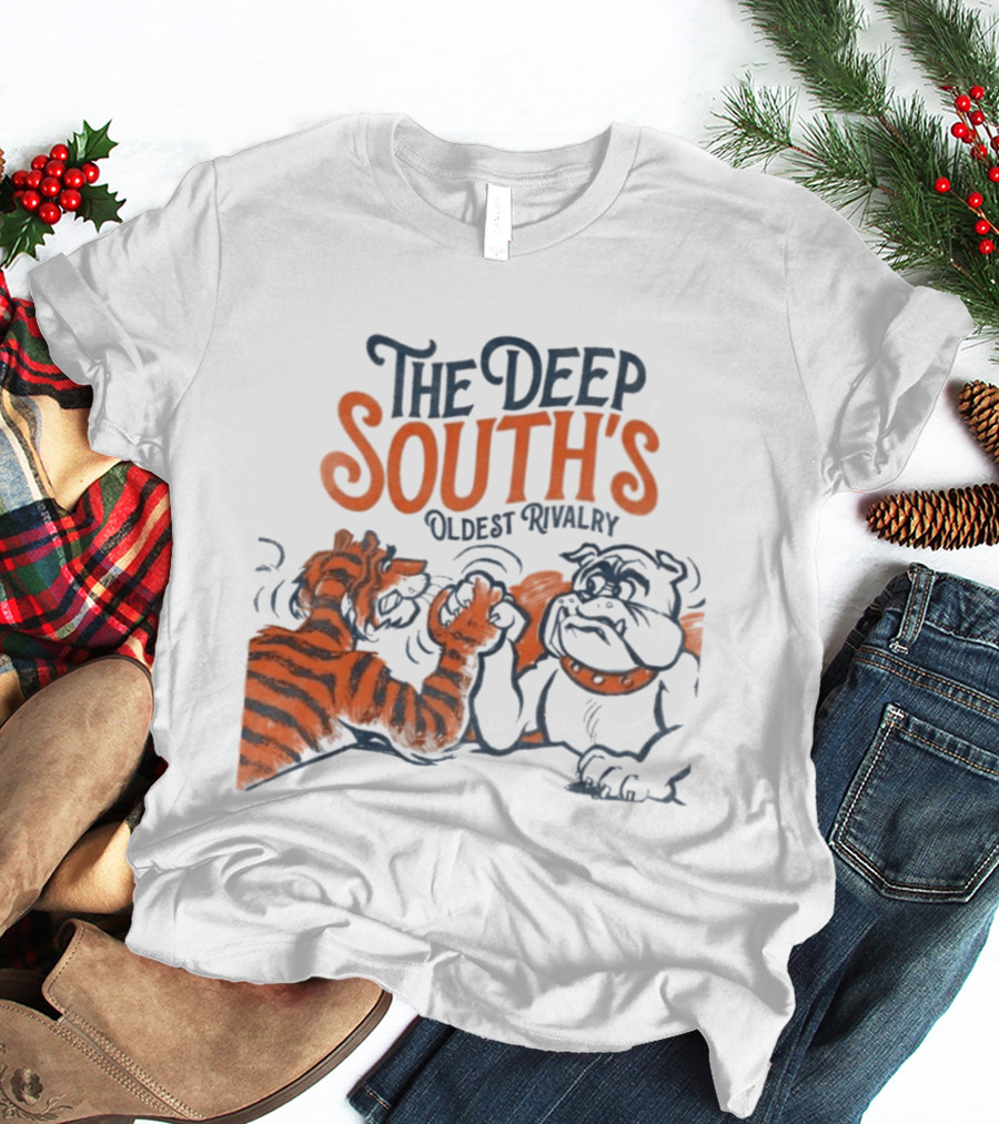 The Deep South's Oldest Rivalry Tiger Vs Bulldog T-Shirt