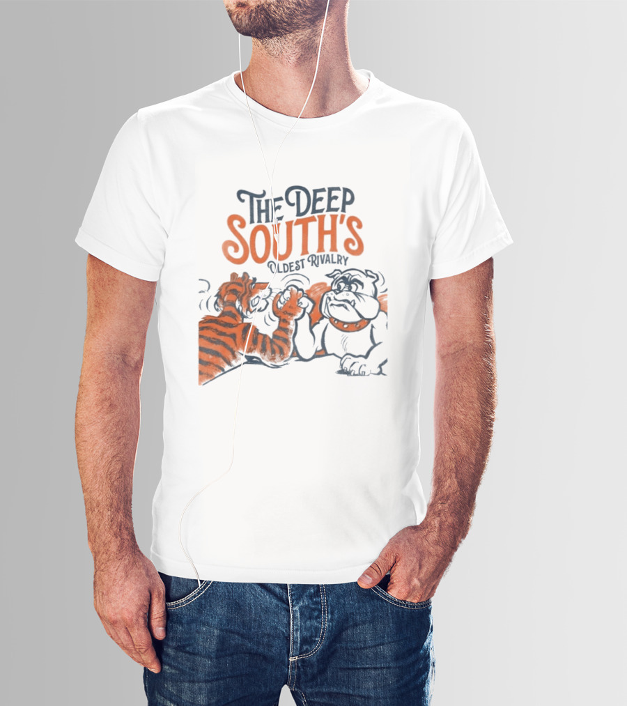 The Deep South's Oldest Rivalry Tiger Vs Bulldog T-Shirt