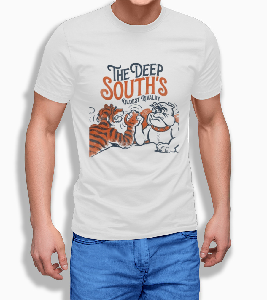 The Deep South's Oldest Rivalry Tiger Vs Bulldog T-Shirt