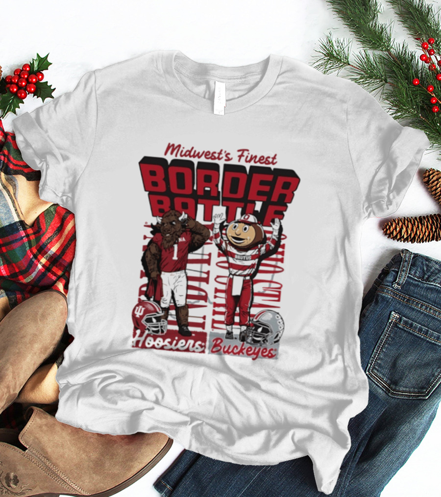 Midwest's Finest Indiana Hoosiers Vs Ohio State Buckeyes 2026 Border Battle T-Shirt