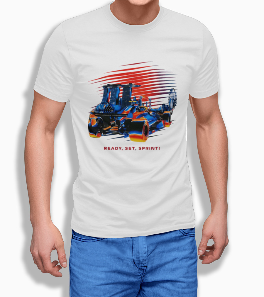 Singapore F1 Grand Prix Ready Set Sprint Racecar T-Shirt