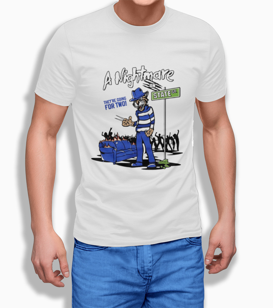 A Nightmare On State St They're Going For Two Kentucky T-Shirt