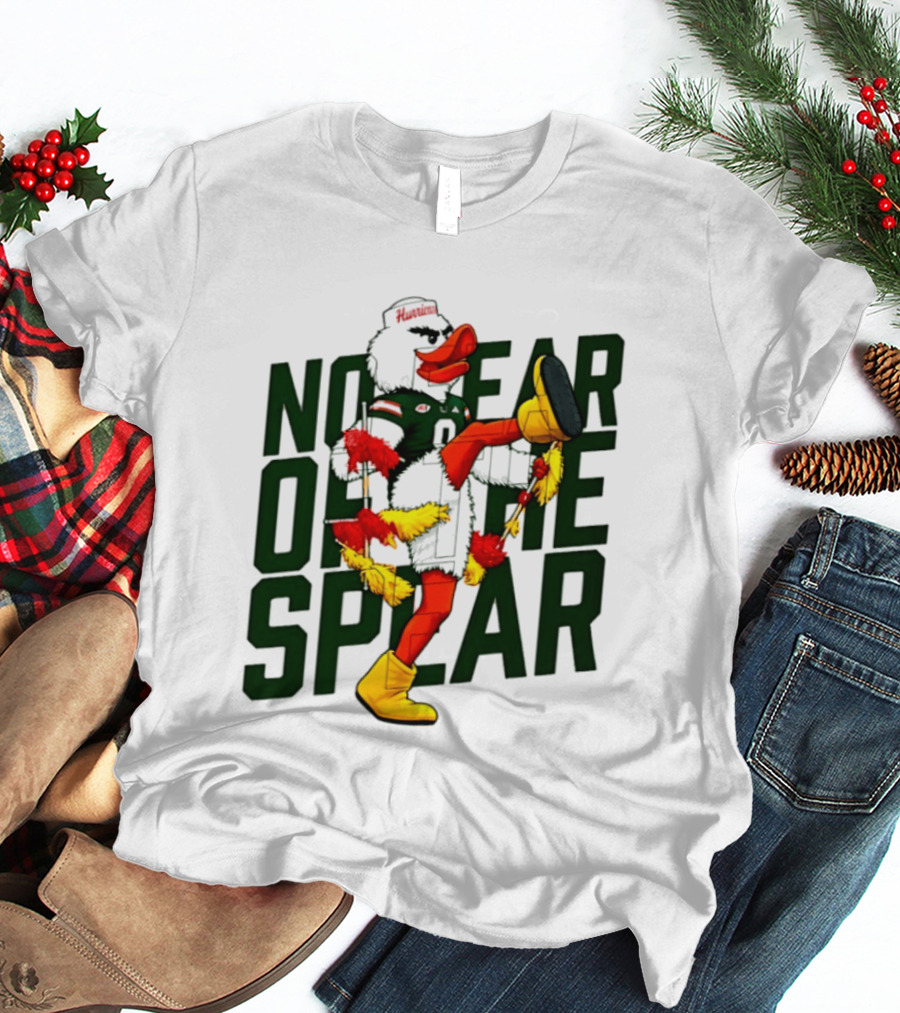 Miami Hurricanes No Fear Of The Spear Ibis Sports Team Rivalry T-Shirt