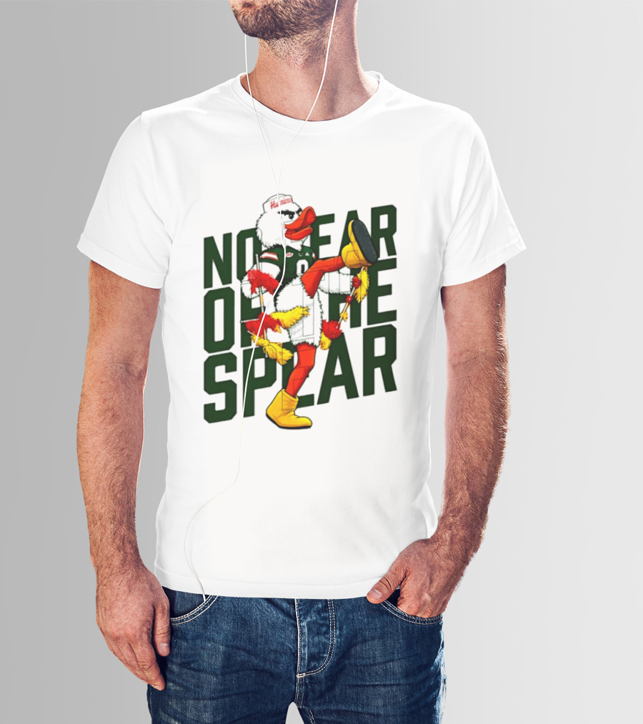 Miami Hurricanes No Fear Of The Spear Ibis Sports Team Rivalry T-Shirt