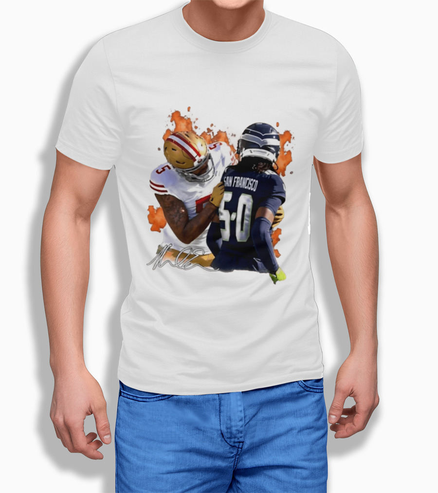 Mike Evans San Francisco 49ers Clash With Seattle Rival In Fiery Showdown T-Shirt