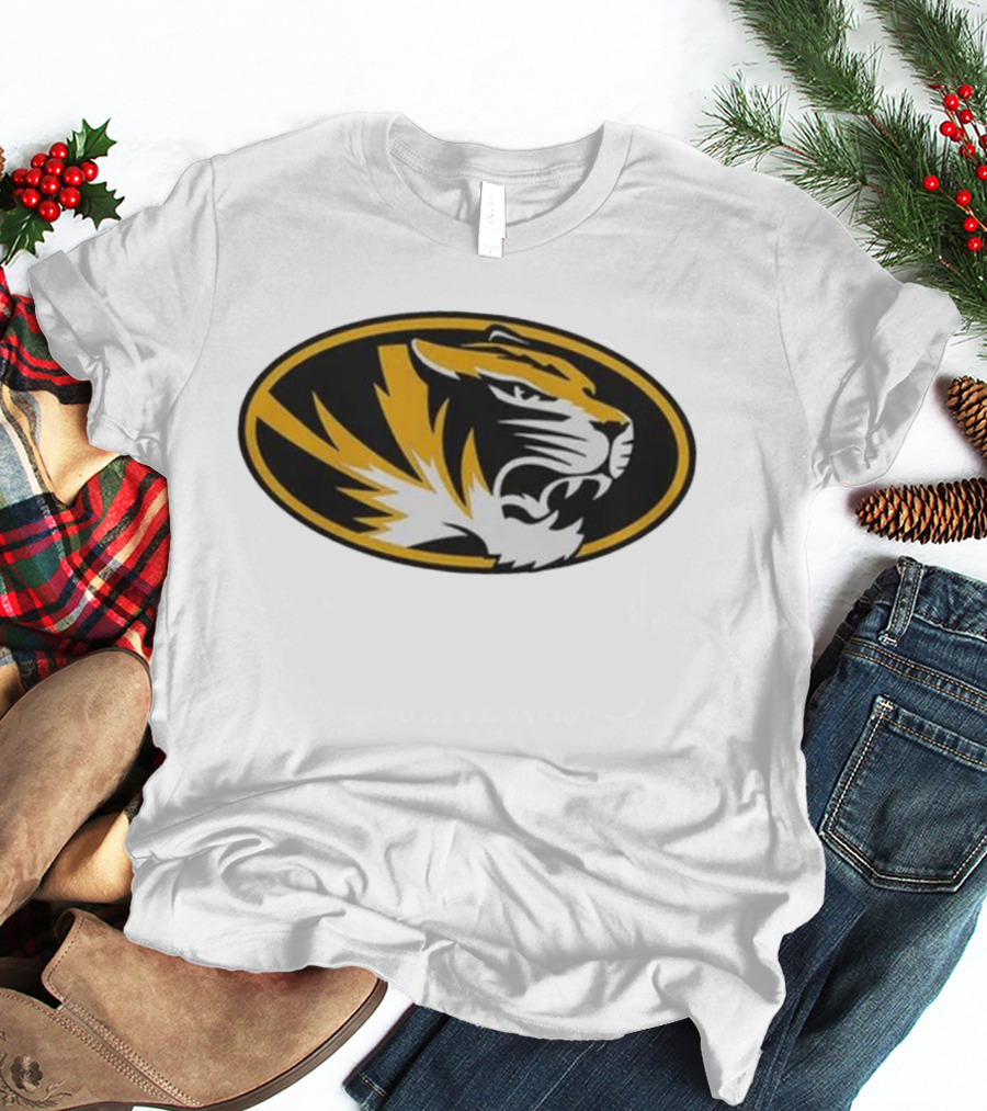 Missouri Tigers Mizzou NCAA 2026 White Tigers Oval T-Shirt