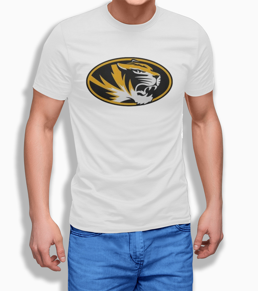 Missouri Tigers Mizzou NCAA 2026 White Tigers Oval T-Shirt
