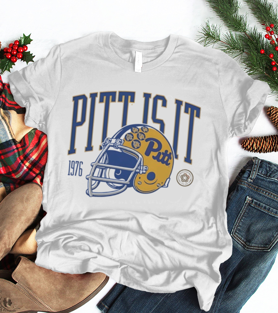 Pitt Is It National Champs 1976 Football Helmet T-Shirt
