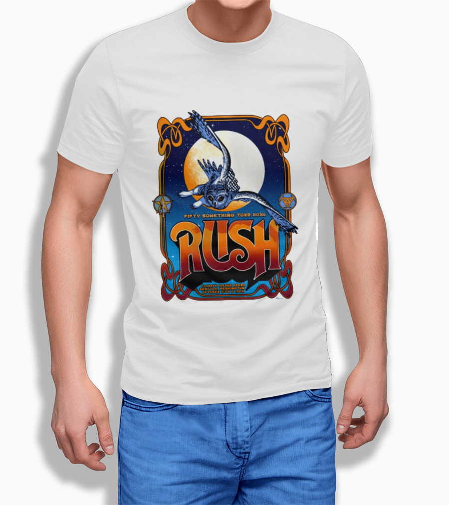 Rush Fifty Something Tour 2026 Owl Moon Climate Pledge Arena October Seattle T-Shirt