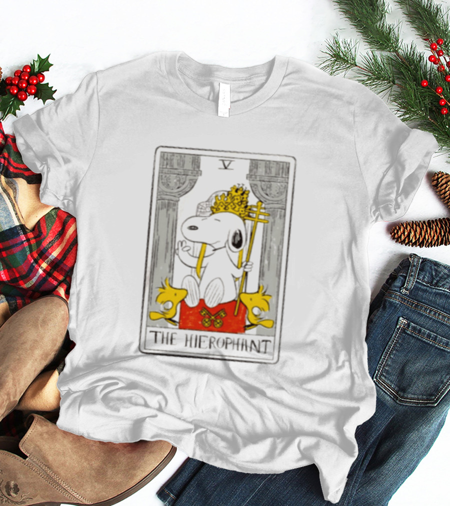 Snoopy Tarot Card The Hierophant Peanuts Charles Schulz T-Shirt