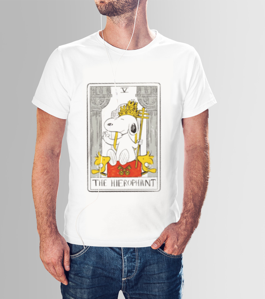 Snoopy Tarot Card The Hierophant Peanuts Charles Schulz T-Shirt