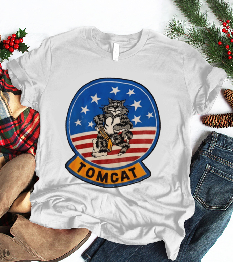 Tomcat 1987 JRS Enterprises Stars And Stripes Cat T-Shirt
