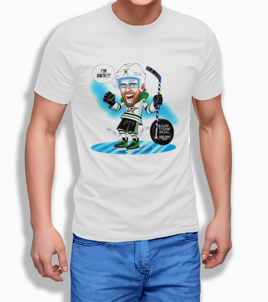 Tyler Seguin Dallas Stars I'm Back Game Tying Goal Hockey Caricature T-Shirt