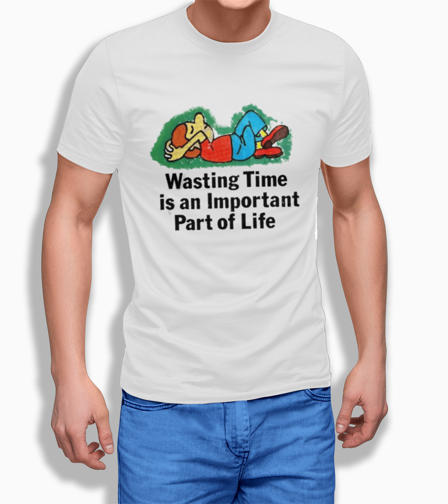 Wasting Time Is An Important Part Of Life Relaxing Cartoon T-Shirt