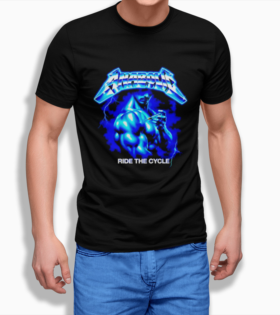 Anabolic Ride The Cycle Bodybuilding Gym Power Muscle Lightning Bodybuilder T-Shirt