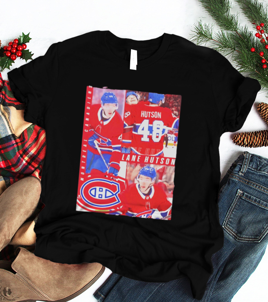 Montreal Canadiens Lane Hutson 48 All For One Moment T-Shirt