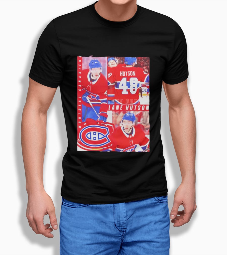 Montreal Canadiens Lane Hutson 48 All For One Moment T-Shirt