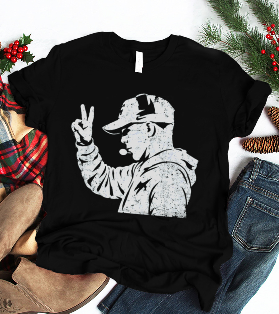 Matt Rhule Peace Gesture Nebraska Cornhuskers Coach T-Shirt