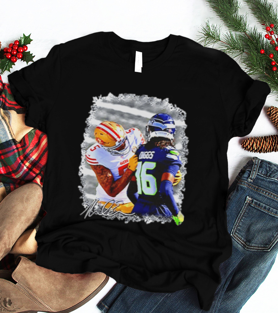 Mike Evans San Francisco 49ers Vs Trevon Diggs Seattle Seahawks Viral Moment Memorable NFL Encounter T-Shirt