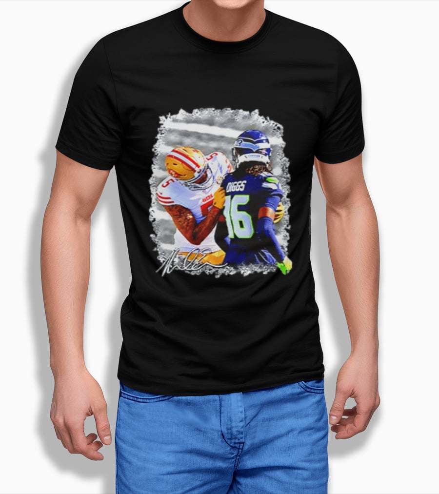 Mike Evans San Francisco 49ers Vs Trevon Diggs Seattle Seahawks Viral Moment Memorable NFL Encounter T-Shirt