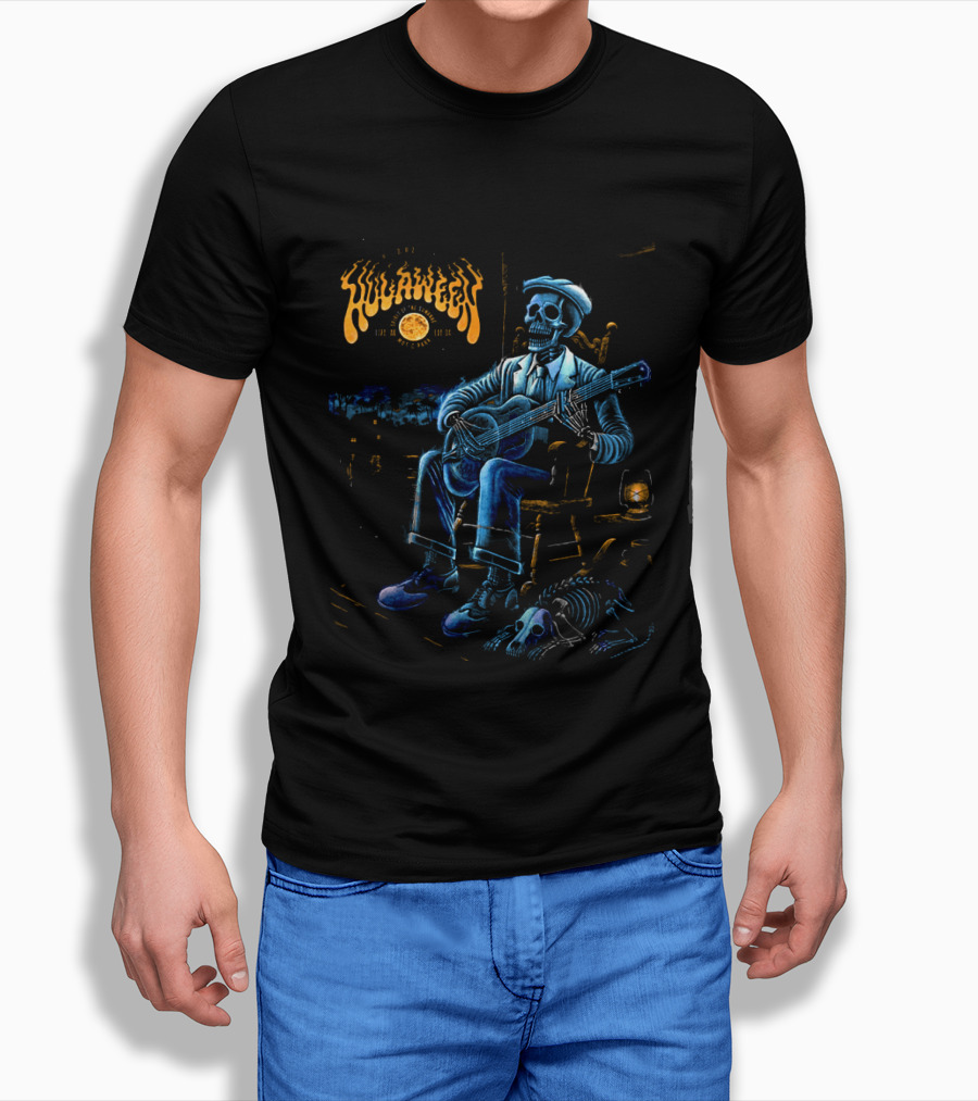 Hulaween 2026 The Ghosts Of The Swamp Live Oak Florida October 22 25 Skeleton Guitarist T-Shirt
