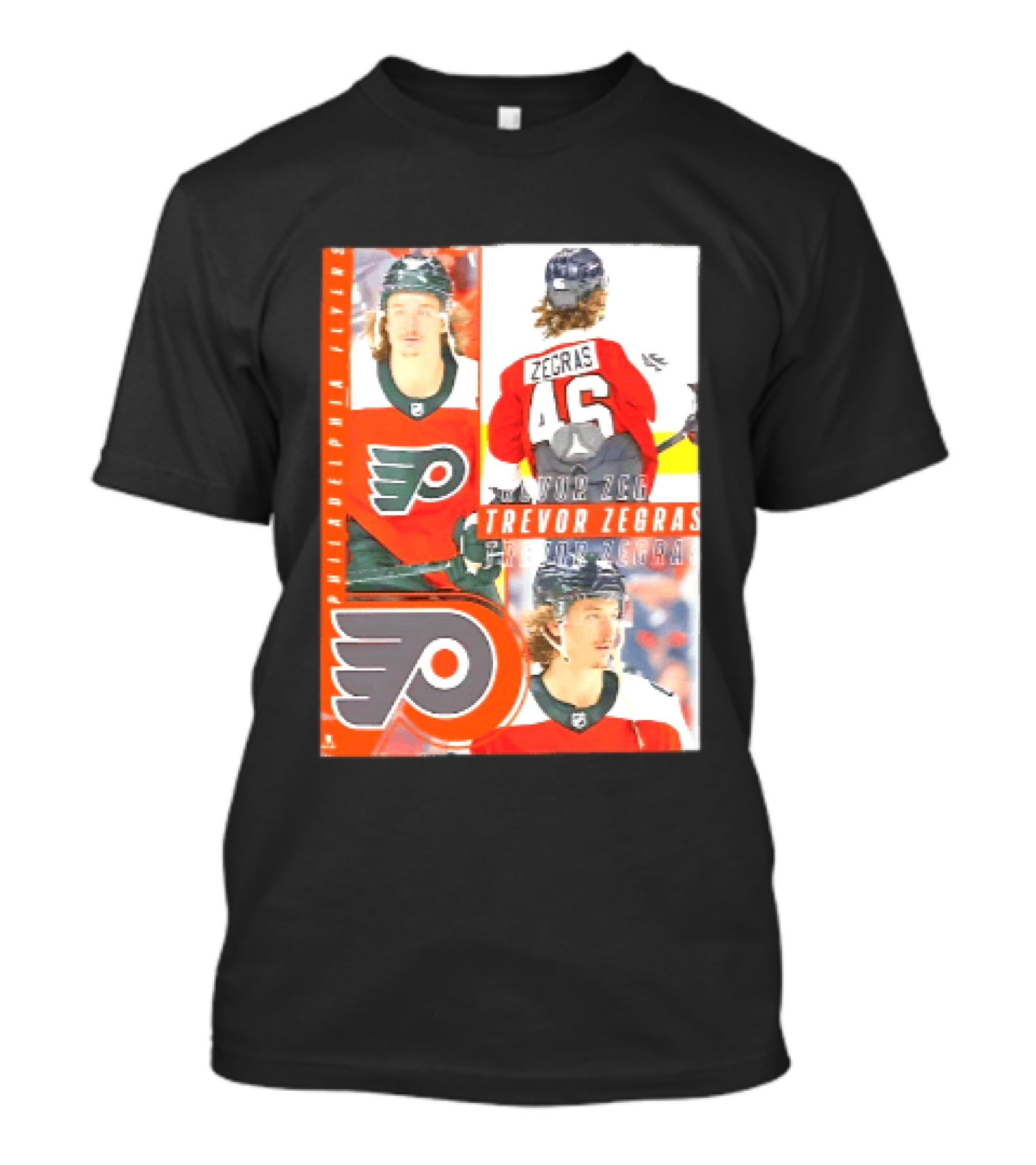 Philadelphia Flyers Trevor Zegras 46 Hockey Moment T-Shirt