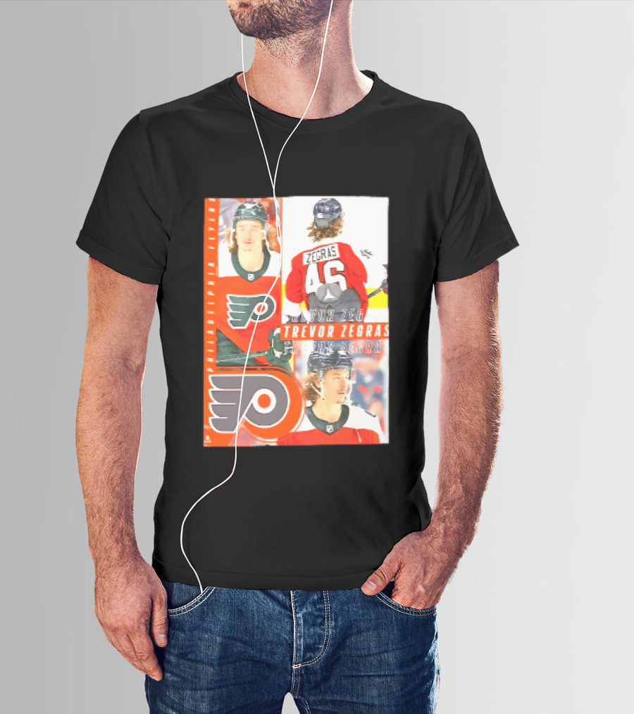 Philadelphia Flyers Trevor Zegras 46 Hockey Moment T-Shirt